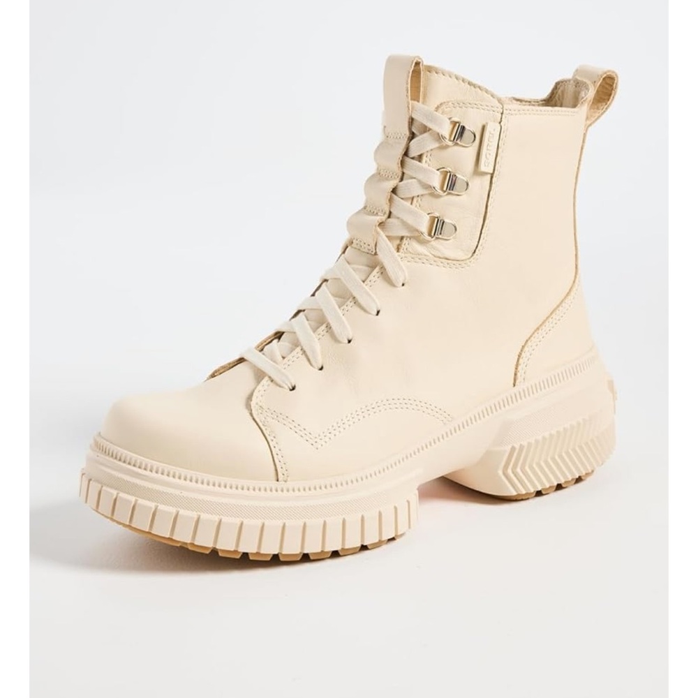 Sorel Cream Platform Combat Boots - Picture 2 of 13